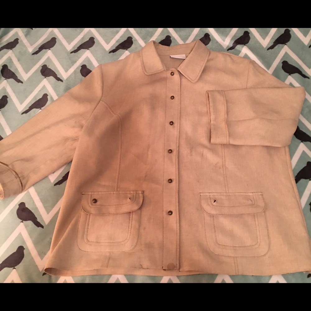 Alfred Dunner Beige Blazer Sz 18